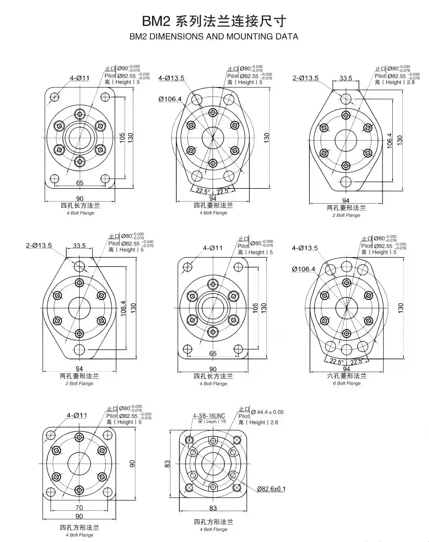 BMROMRJSBM2 Series Orbital Hydraulic Motor 