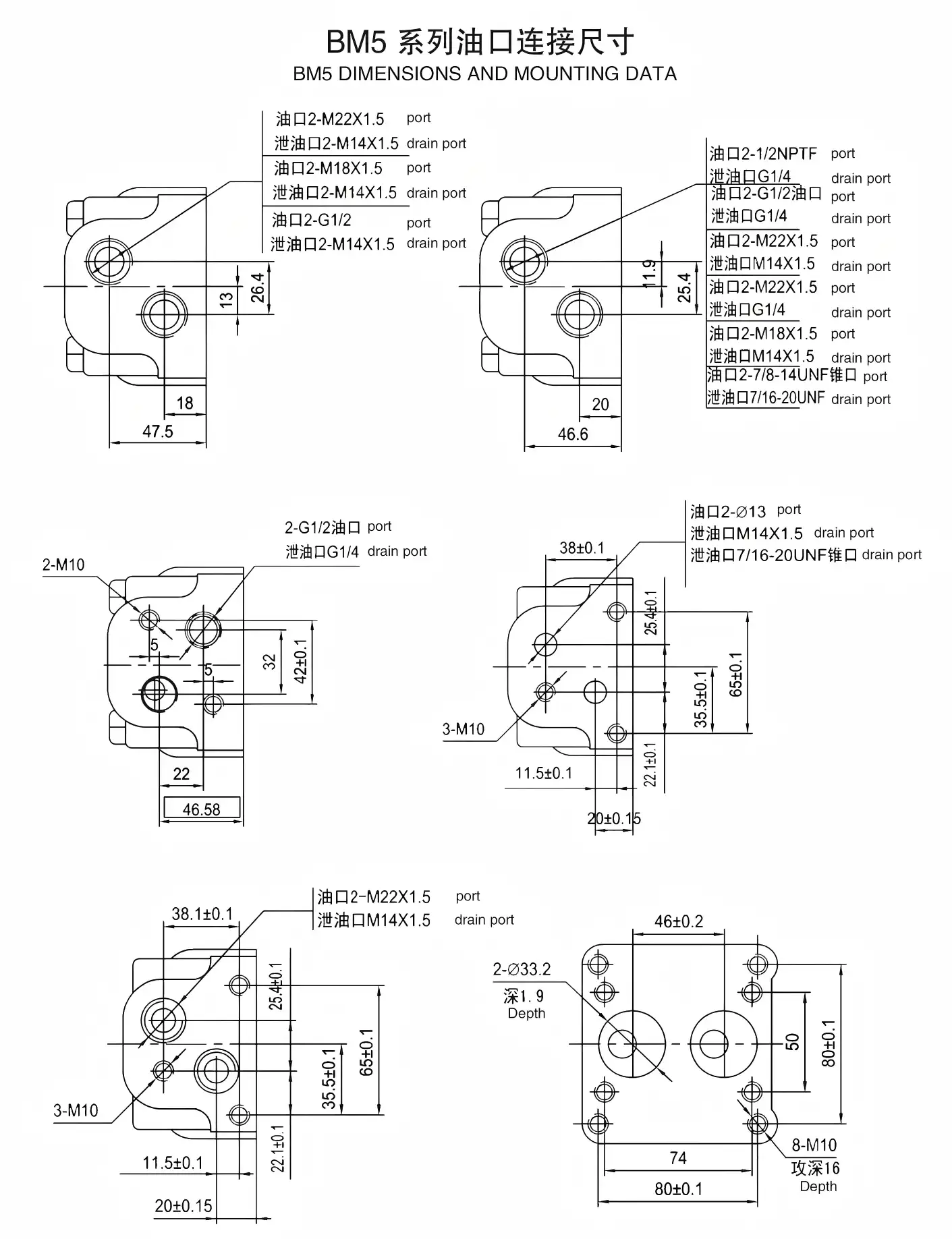 OMS20002KBMSBM5 Series Orbital Hydraulic Motor
