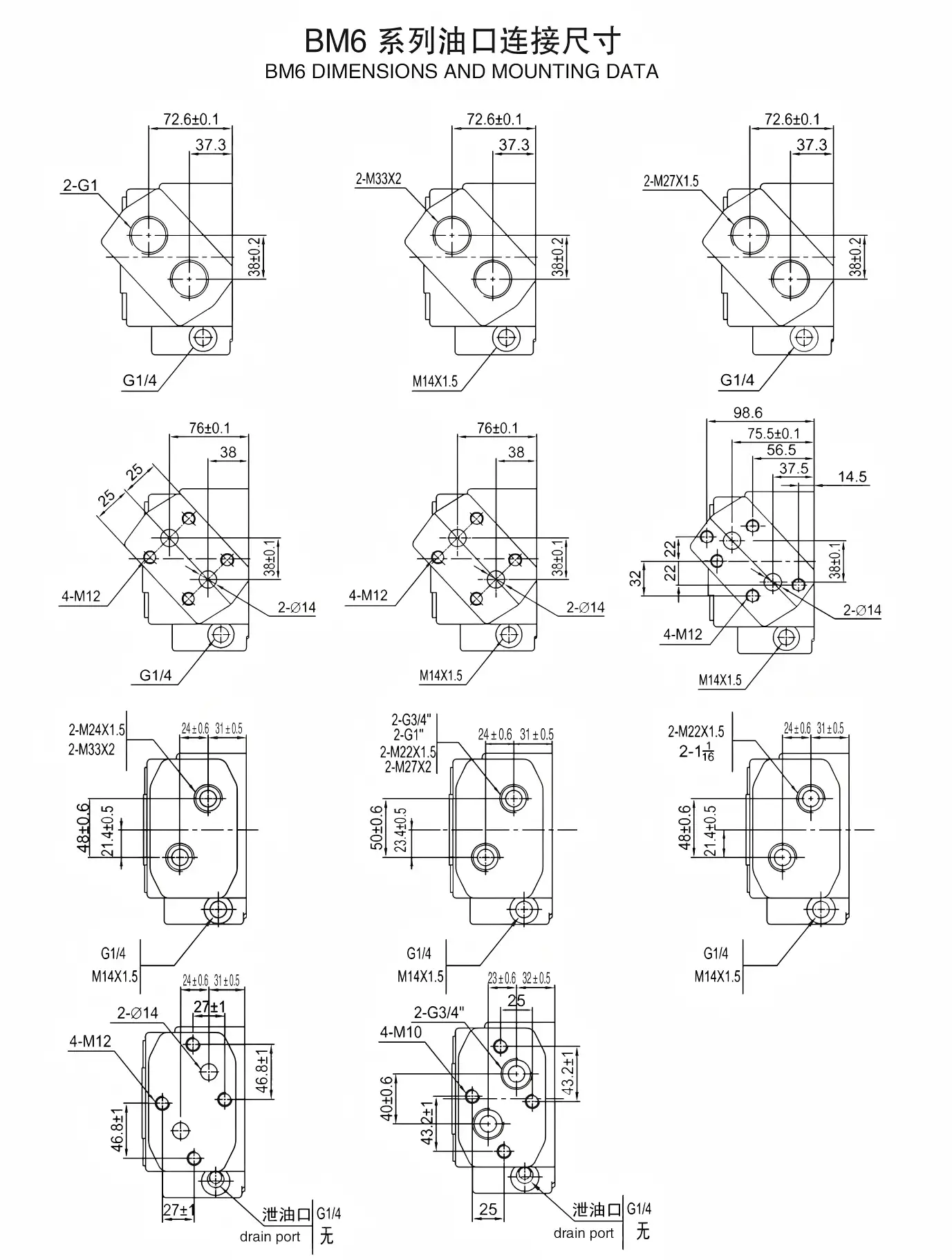 OMT60006KBM6 Series Orbital Hydraulic Motor